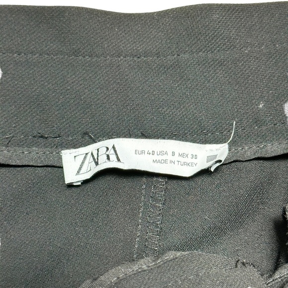 Zara Black Palazzo Ankle Length Casual Pants US 8 - Picture 4 of 8